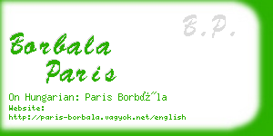 borbala paris business card